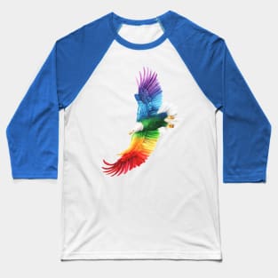 Eagle Rainbow Flying Baseball T-Shirt